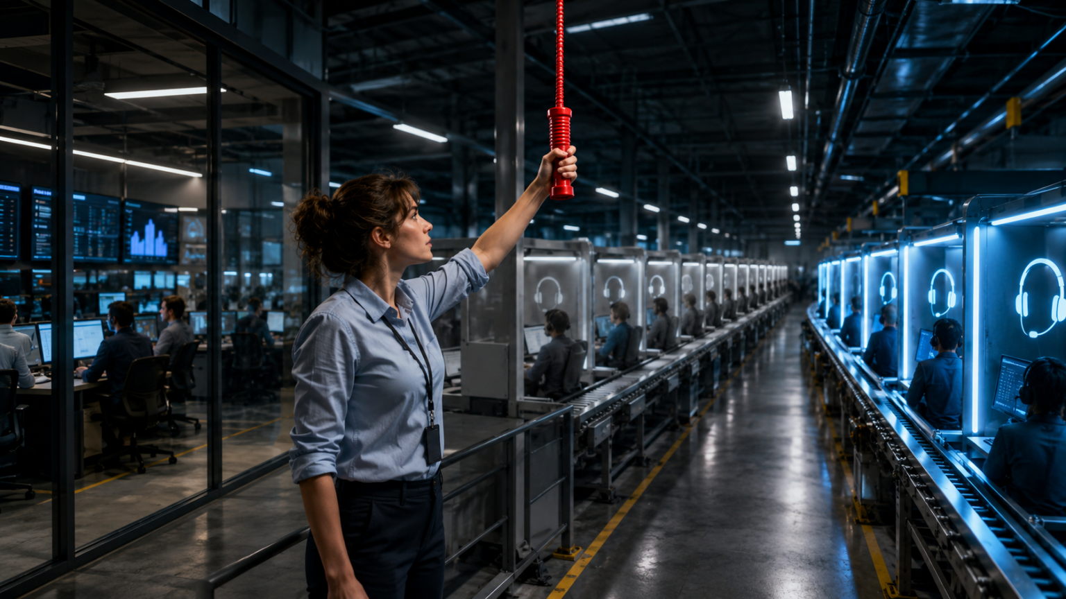 contact center AI operations agent management factory floor