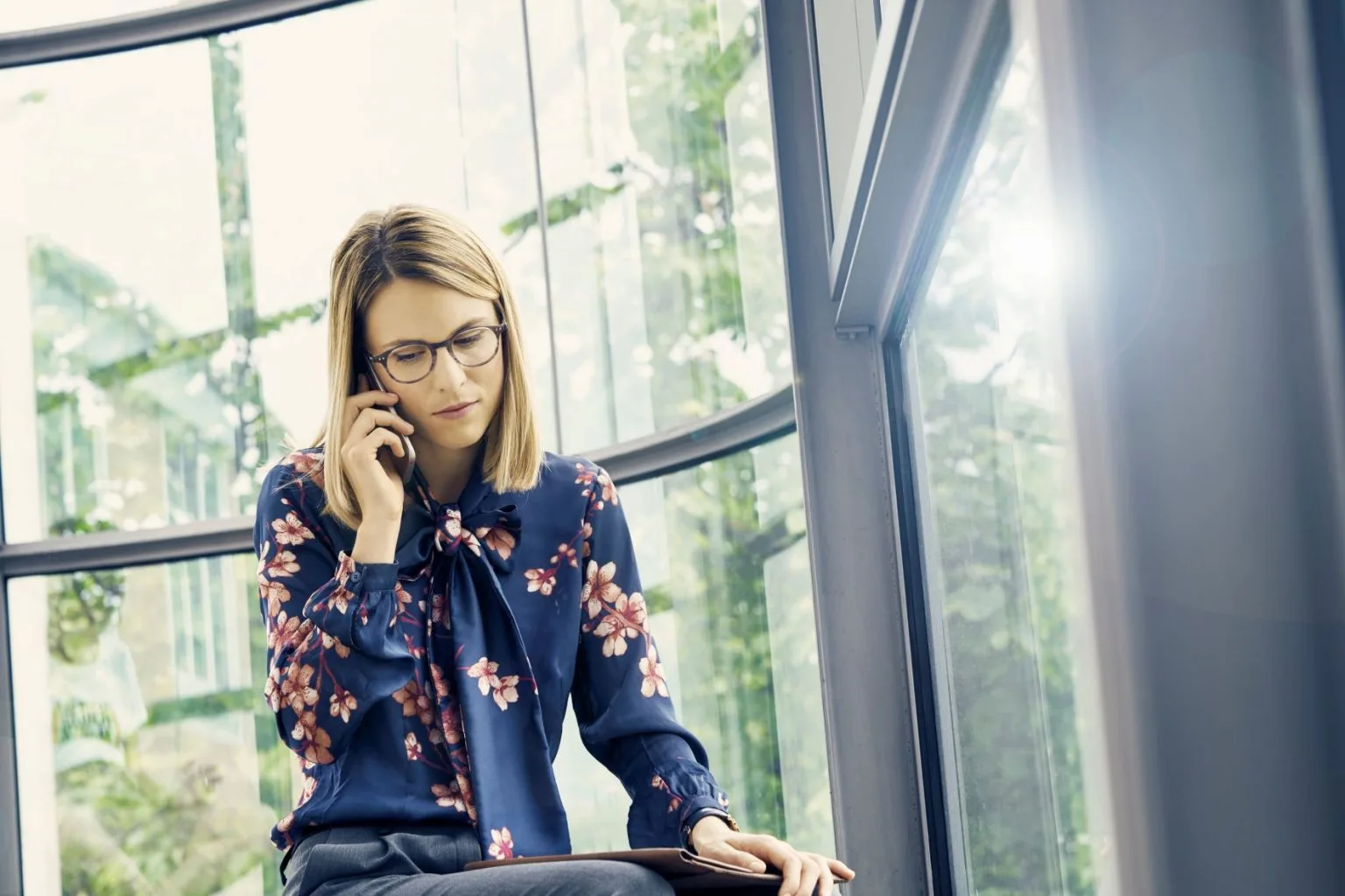 woman talking on phone