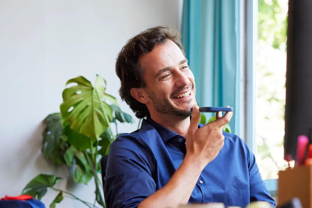 man talking on phone