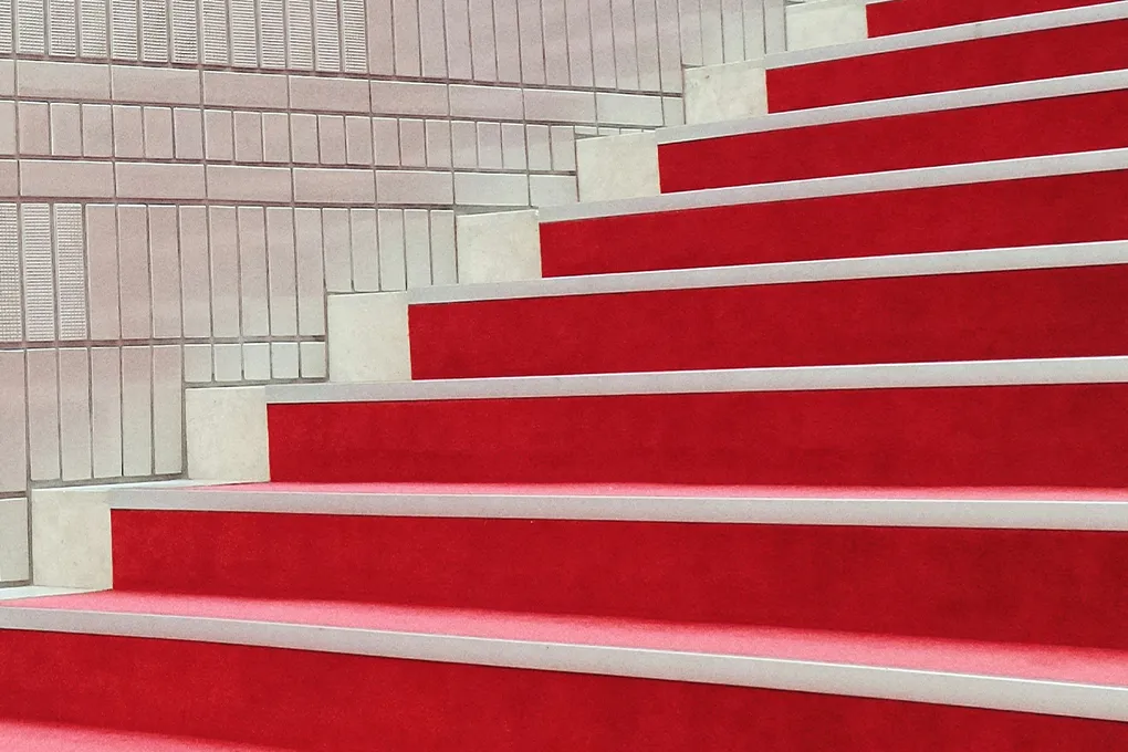 red stairs