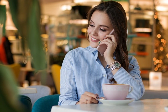 woman talking on phone